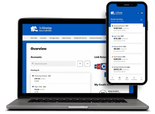 New digital banking mockup